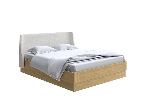 Двуспальная деревянная кровать Lagom Side Wood с подъемным механизмом - Кровать со встроенным ПМ механизмом. 