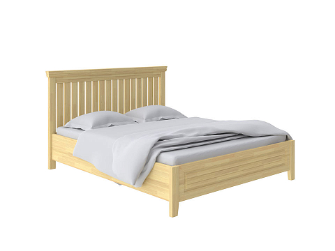 Двуспальная деревянная кровать Olivia - Кровать из массива с контрастной декоративной планкой.